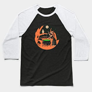 Halloween Night Witch Baseball T-Shirt